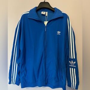 NWT Adidas Blue Lock It Up Zippered Track Jacket Large